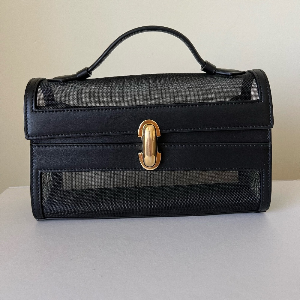 *SOLD* Savette Symmetry Mesh Pochette in Black